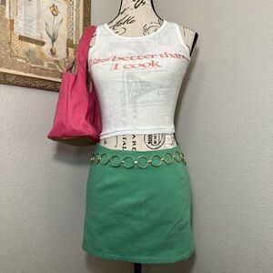 Motel Rocks Kelly Green Mini Skirt Women’s Size Small